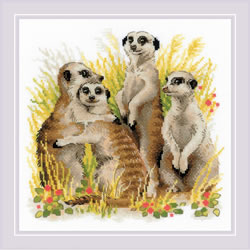 Cross stitch kit Meerkats - RIOLIS