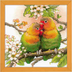Cross stitch kit Lovebirds - RIOLIS