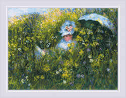 Cross stitch kit In the Meadow after C. Monet's Painting - RIOLIS