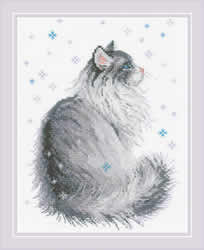 Cross stitch kit Snowy Meow - RIOLIS
