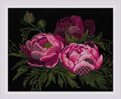 Borduurpakket Lace Peonies - RIOLIS