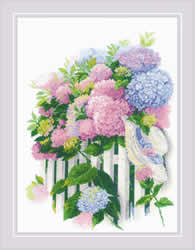 Cross stitch kit Hydrangea Garden - RIOLIS