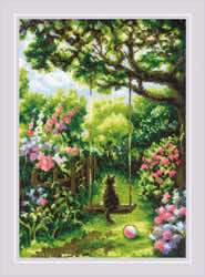 Cross stitch kit Garden Swing - RIOLIS