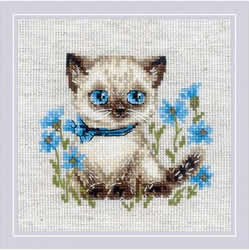 Cross stitch kit Siamese Kitten - RIOLIS