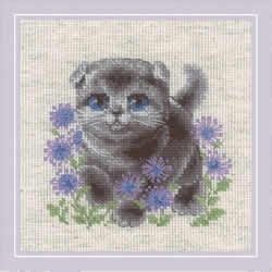 Cross stitch kit Lop-eared Kitten - RIOLIS