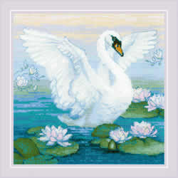 Cross stitch kit White Swan - RIOLIS