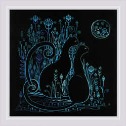 Cross stitch kit Cats - Moonlight - RIOLIS