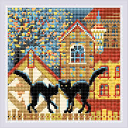 Diamond Mosaic City & Cats Autumn  - RIOLIS