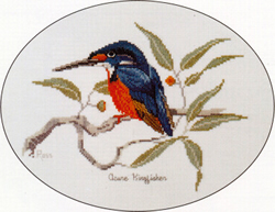 Borduurpatroon Azure Kingfisher - Ross Originals