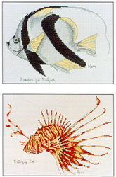Borduurpatroon Feather-fin Bullfinch Butterfly Cod - Ross Originals