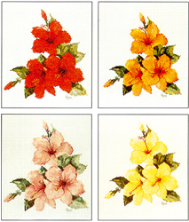 Cross Stitch Chart Hibiscus - Ross Originals