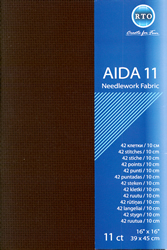 Borduurstof Aida 11 count - Black - RTO
