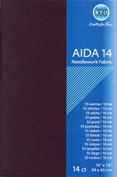 Borduurstof Aida 14 count - Black - RTO