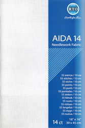 Borduurstof Aida 14 count - White - RTO