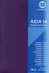 Fabric Aida 14 count - Dark Blue - RTO