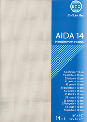 Stern Aida Cloth 14 Count BLACK, 110cm Wide, 3706.720 ($52.00 per metre)