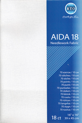 Borduurstof Aida 18 count - White - RTO