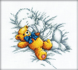 Cross Stitch Kit Baby with Teddy Bear - RTO