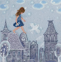 Cross stitch kit Fairy Tales Live on the Roofs - RTO