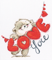 Cross stitch kit I love you - RTO