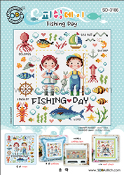 Cross Stitch Chart Fishing Day - Soda Stitch