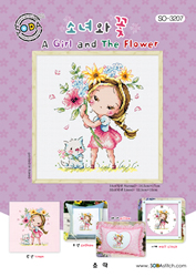 Cross Stitch Chart A Girl and the Flower - Soda Stitch