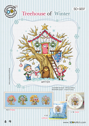 Borduurpatroon Treehouse of Winter - Soda Stitch