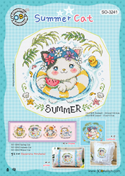 Borduurpatroon Summer Cat - Soda Stitch