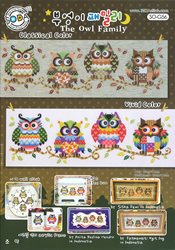 Borduurpatroon The Owl Family - Soda Stitch