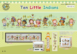Borduurpatroon Ten Little Indians - Soda Stitch