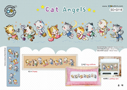 Borduurpatroon Cat Angels - Soda Stitch