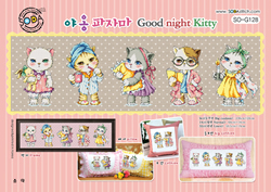 Borduurpatroon Good Night Kitty - Soda Stitch