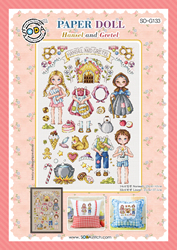 Borduurpatroon Paper Doll Hansel and Gretel - Soda Stitch