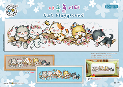 Borduurpatroon Cat Playground - Soda Stitch