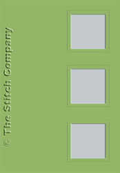 3 Aperture cards with Envelope Olive Green - The Stitch Company