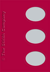 3 Passe-partout kaarten met Envelop Bordeaux - The Stitch Company