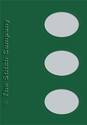 3 Aperture cards with Envelope Dark Green - The Stitch Company