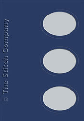 3 Aperture cards with Envelope Dark Blue - The Stitch Company
