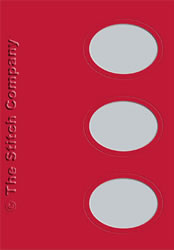 3 Aperture cards with Envelope Red - The Stitch Company