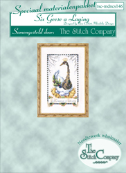 Materiaalpakket Six Geese a Laying - The Stitch Company