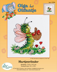 Cross Stitch Kit Hartjesvlinder - The Stitch Company