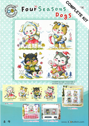 Cross Stitch Kit Four Season Dogs - The Stitch Company