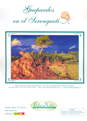 Borduurpatroon Guepardos en el Serengueti - Eder