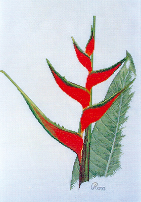 Cross Stitch Chart Heliconia - Ross Originals