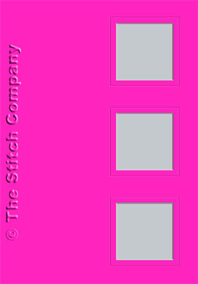 3 Aperture cards with Envelope Pink - The Stitch Company