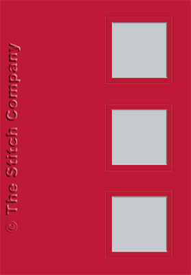 3 Aperture cards with Envelope Red - The Stitch Company