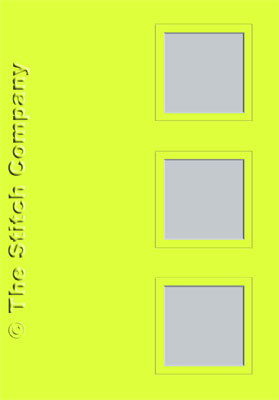 3 Passe-partout kaarten met Envelop Lime - The Stitch Company