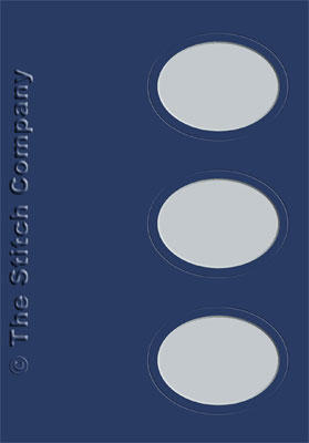 3 Aperture cards with Envelope Dark Blue - The Stitch Company