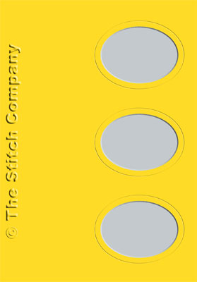 3 Aperture cards with Envelope Sunflower Yellow - The Stitch Company