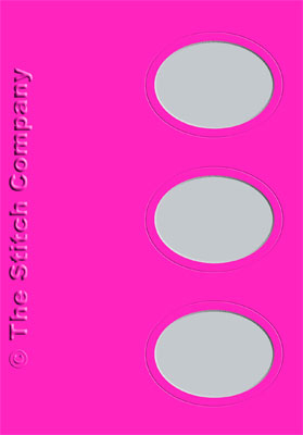 3 Aperture cards with Envelope Pink - The Stitch Company